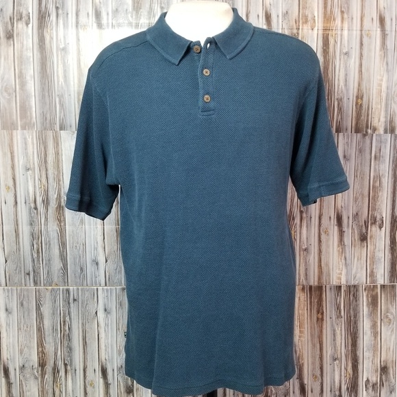 Tommy Bahama Mens Blue Polo XL Silk & Cotton G55 - Picture 2 of 6